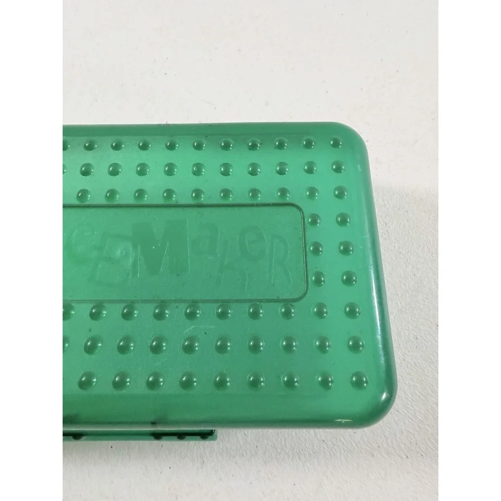 Vintage 90s SPACEMAKER Pencil Box School Supply Case Green & Translucent